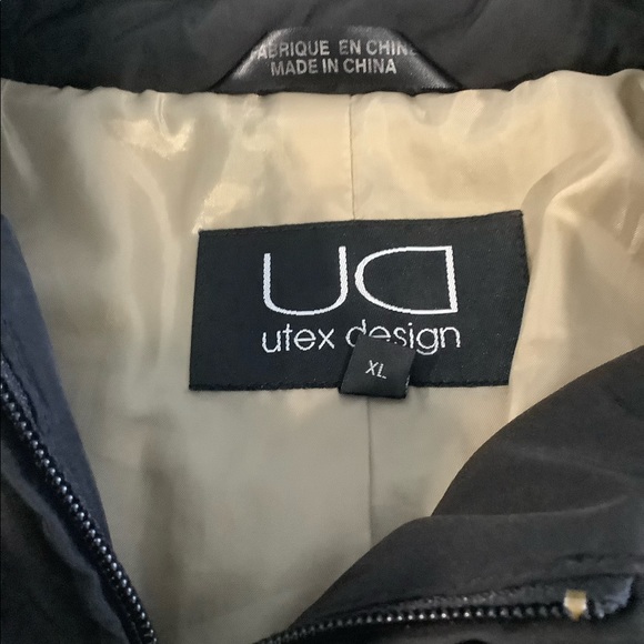 Utex Design Quilted Jacket Black Very Good Condition - Picture 5 of 10
